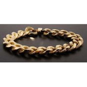 Cuban Textured Link Bracelet. 8"