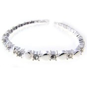Genuine Swarovski Stone Bracelet | Silver Heart