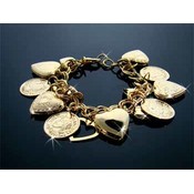 Coin Heart Locket Bracelet
