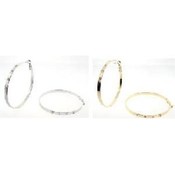 Rhinestone Hoop Earrings. Price Per Dozen
