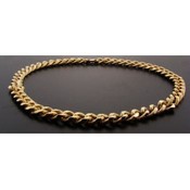 Cuban Textured Link Necklace. 20"