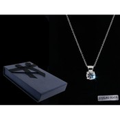 Sterling Silver Solitaire CZ Necklace