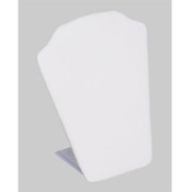 Necklace Easel Display. White Leatherette