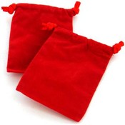 2x2 Red Velvet Drawstring Pouches