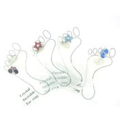 Austrian Crystal Invisible Toe Rings; Assorted