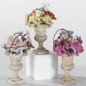 7" Pansy/Hydrangea Arrangement, 3 Assorted