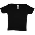 Baby Black Interlock Lap T - Shirt