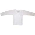 Preemie White Side Snap Long Sleeve with Mitten Cu
