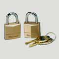 Twin Brass Three-Pin Tumbler Padlocks