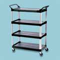 4-Shelf Utility Cart, Open All Sides