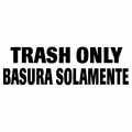 Trash Only Id Decals, Waste Containers Bilingual