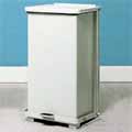 Defenders Enamel Step Can for Infectious Waste