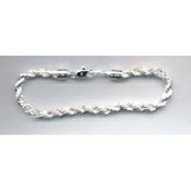 Silver rope bracelet