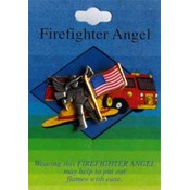 Firefighter Angel with Flag Pins