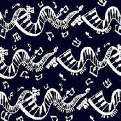 I love Jesus - Music Notes - Navy Bandanas - Dozen
