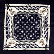 Western Cowboy Paisley - Navy - Dozen Packed 22x22