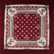 Western Cowboy Paisley - Burgundy - Dozen Packed 2