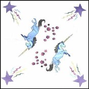 Unicorn and Stars Bandanas - Dozen Packed 22x22