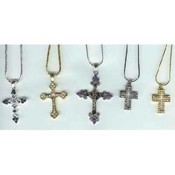 Assorted cross necklaces