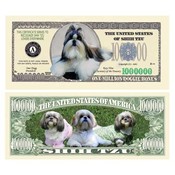Shih-Tzu Million Dollar Bill