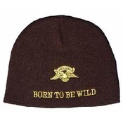 Born to Be Wild Embroidered Black Beanie - Dozen P