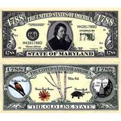 State Of Maryland Million $ Bills