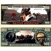 Native American Million $$ Bills Color