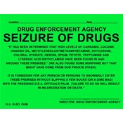 Drug Enforcement Agency Novelty Notice