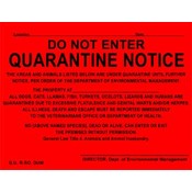 Fake Quarantine Novelty Notice