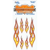 Flame Illusion Car Decals - Red