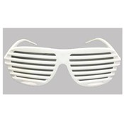 White Shutter Slotted Sunglasses