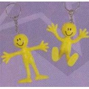 3" Bendable Smiley Keychain