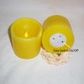 LED Wax Candle 7.5cm - Yellow