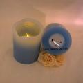 LED Wax Candle 10cm - Blue