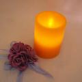 LED Tea Light Wax Holder 10cm - Orange