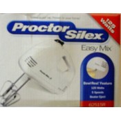  Proctor-Silex 62515R 5-Speed Easy Mix Hand Mixer, White 