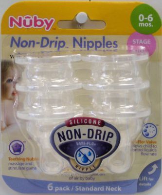 UPC 048526009305 product image for Baby Bottle Nipples No Drip Stand Neck 6Pk | upcitemdb.com