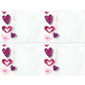 Paper Hearts 4 Up Postcard