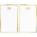 Gold Double Hearts 2 Up Invitation