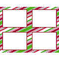 Holiday Stripes 4-Up Postcard