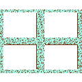 Blue &amp; Brown Bolts 4 Up Postcard