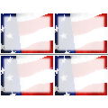 Old Glory 4 Up Postcard