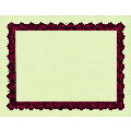 Metallic Red  Parchment Certificate