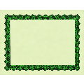 Metallic Green Parchment Certificate