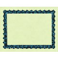 Metallic Blue Parchment Certificate