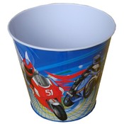 Blue Biker Wastebasket