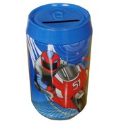 Blue Biker Pop Can Shaped Bank