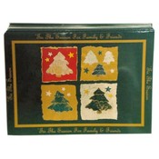 Evergreen &amp; Gold Christmas Cards w/ Envelopes