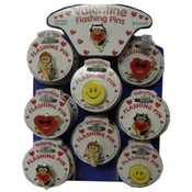 Valentine Flashing Pins(Case of 80)
