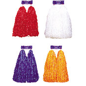 Pom Poms Plastic Yellow Gold Cheer